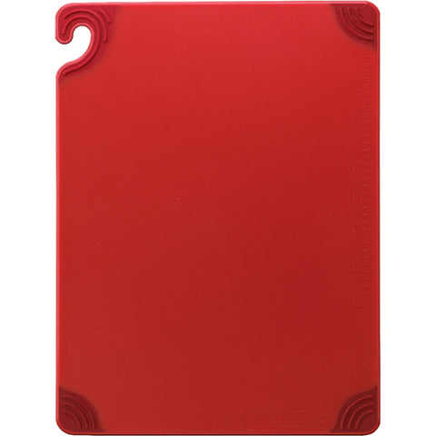 CBG121812RD San Jamar 12" x 18" x 1/2" Saf-T-Grip Red Cutting Board