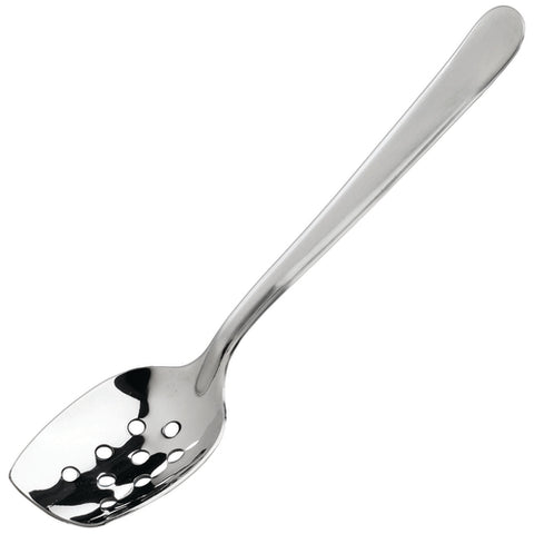 SPS-P8 Winco 8" Stainless Steel Slanted Perforated Plating Spoon