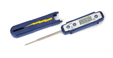 PDQ400 Comark Fluke Waterproof Pocket Digital Thermometer w/ Thin Tip Probe