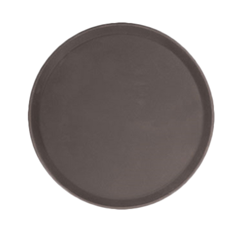PLFT1400BR Thunder Group 14" Round Brown Serving Tray