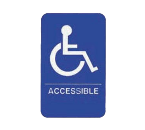 695632 Tablecraft 6" x 9" Accessible w/Handicapped Symbol & Braille