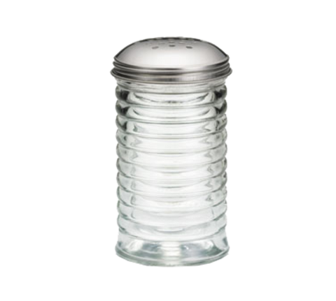 Bh8800 Tablecraft Beehive Collection™ Cheese Shaker, 12 Oz., Clear Glass, Stainless Steel Top