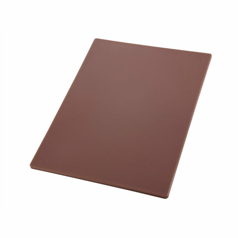CBBN-1218 Winco 12" x 18" x 1/2" Brown Polyethylene Cutting Board