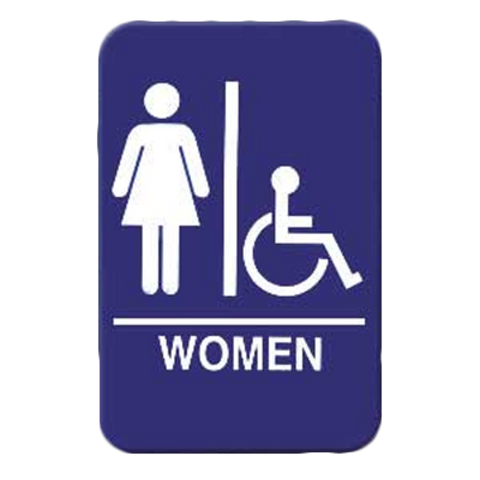 PLIS6909BL Thunder Group 6" x 9" Women/Accessible Sign