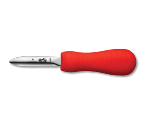 7.6399.3  Victorinox 2-3/4" Stainless Steel New Haven Style Oyster Knife w/ Red SuperGrip Handle
