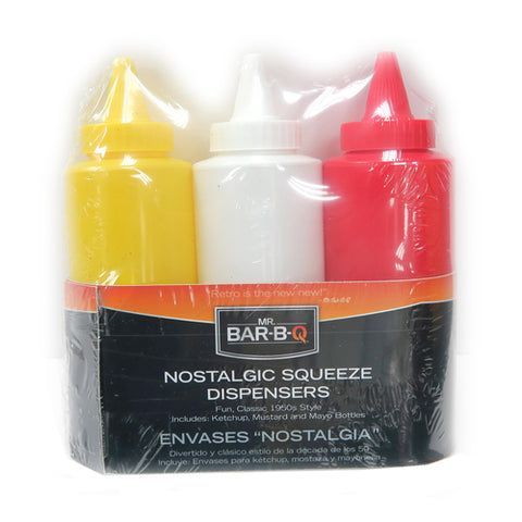 40196X Chef Master (3) pack includes: ketchup, Mr. Bar-B-Q® Nostalgic Squeeze Dispenser - Set