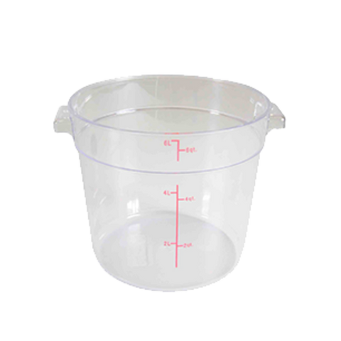 PLRFT306PC Thunder Group 6 Qt. Clear Round Food Storage Container
