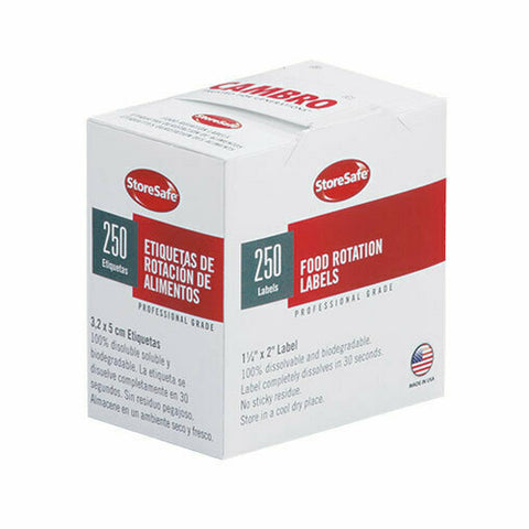 1252SLB250 Cambro 1-1/4" x 2" Storesafe Food Rotation Label - Each