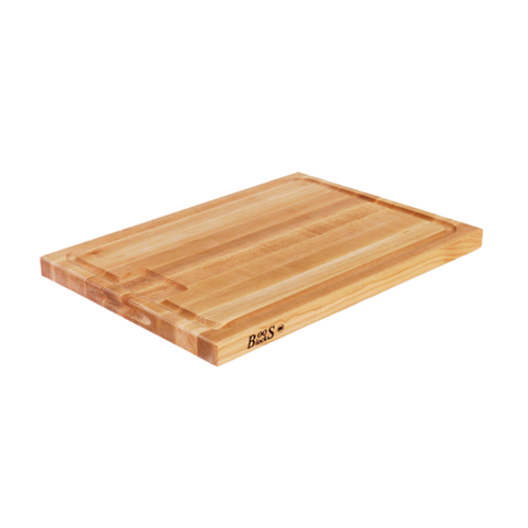 AUJUS-2 John Boos 18" x 24" x 1-1/2" Thick Grooved Maple Cutting Board
