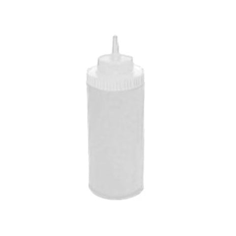 PSW-16 Winco 16 Oz. Clear Wide-Mouth Plastic Squeeze Bottle