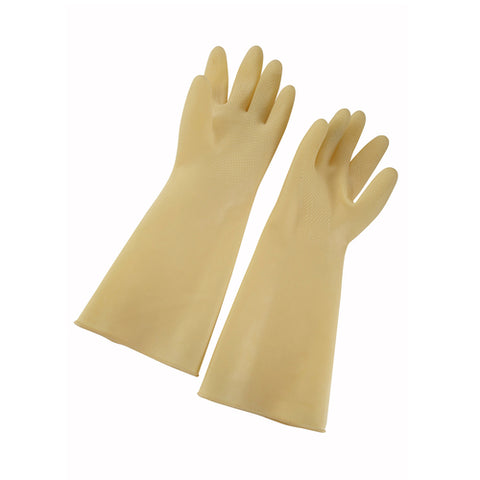NLG-816 Winco Yellow Natural Latex Gloves - Small