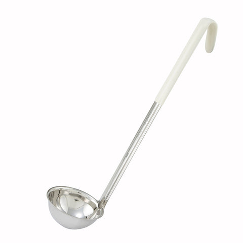 LDC-3 Winco 3 Oz. Stainless Steel Ladle w/ Ivory Handle