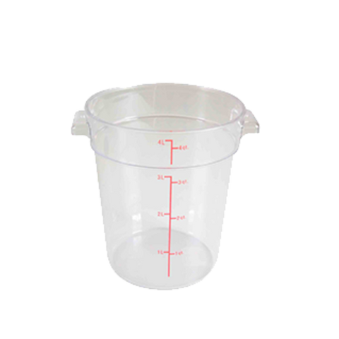 PLRFT304PC Thunder Group 4 Qt. Clear Round Food Storage Container