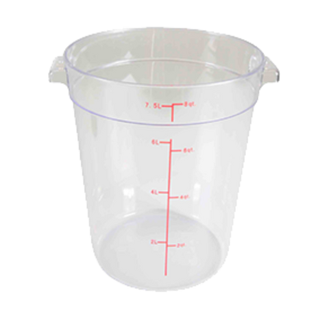 PLRFT308PC Thunder Group 8 Qt. Clear Round Food Storage Container