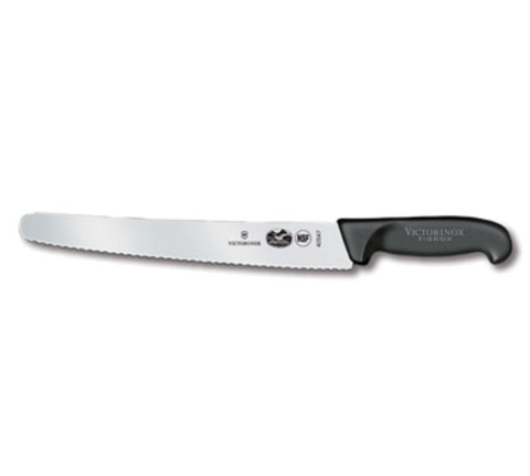 5.2933.26-X10  Victorinox 10-1/4" Curved Serrated Bread Knife w/ Black Fibrox Handle
