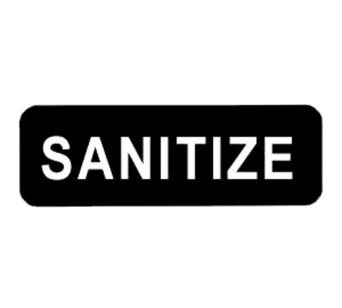 4519 Vollrath 3" x 9" Sanitize Sign - Each
