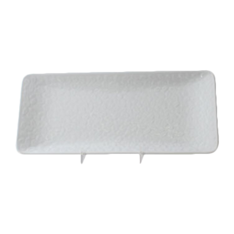 24110WT Thunder Group 11-1/4" x 5" Classic White Melamine Rectangular Plate