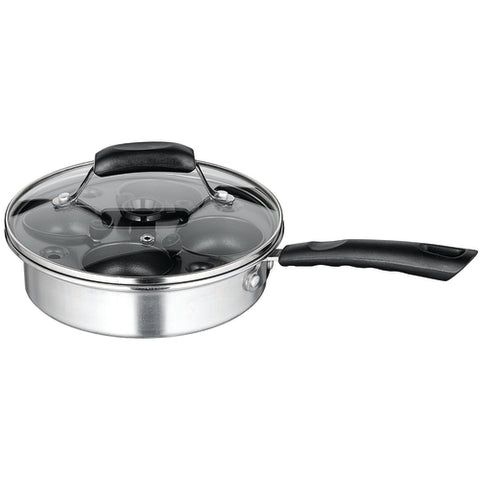 CEP-4 Winco 4-Cup Stainless Steel Non-Stick Egg Poacher