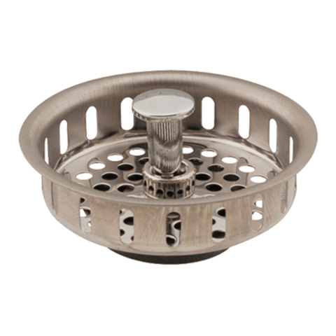 102-1062 FMP 3-1/2" Stainless Steel Basket Drain with Strainer