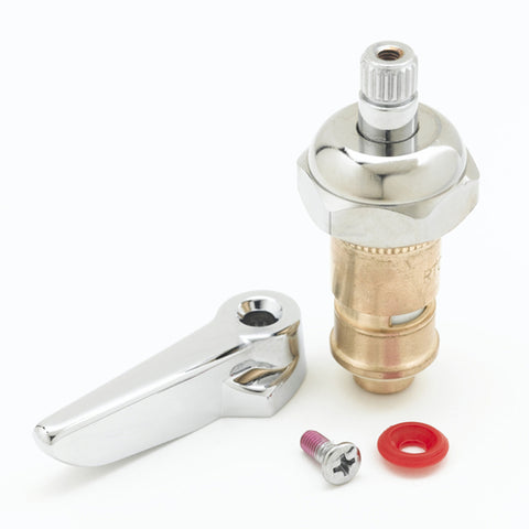 012444-25 T&S Brass Cerama Cartridge w/ Bonnet & Lever Handle For Hot Right-to-Close Faucet Handles