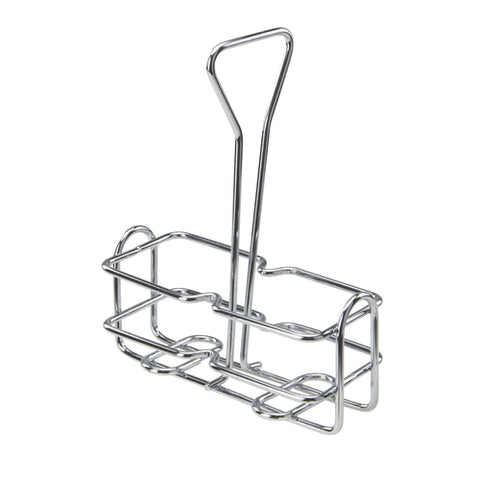 Wh-3 Winco Oil & Vinegar Holder, Square, Chrome Plated Wire, Holds (2) Six Ounce Containers