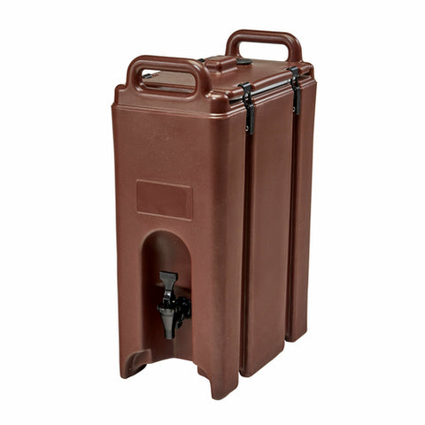 500LCD131 Cambro 4-3/4 Gallon Camtainer Dark Brown Beverage Carrier