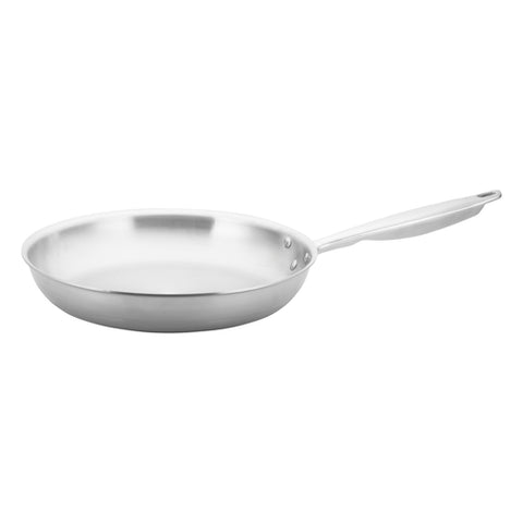 Tgfp-12 Winco Fry Pan 12"Dia Stainless Steel, Tri-Gen Induction