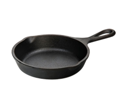 H5MS Lodge 5" Round Pre-Seasoned Heat-Treated Cast Iron Individual Serving Skillet