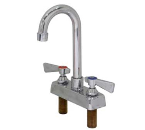 AA-420G GSW 4" Deck Mount Backsplash Faucet w/ 3-1/2" Gooseneck Spout