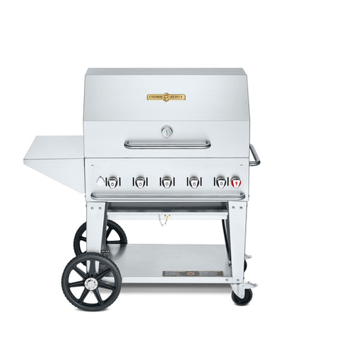 CV-MCB-36PKG-LP Crown Verity 34" Mobile Outdoor Grill w/ Roll Dome Package - LP
