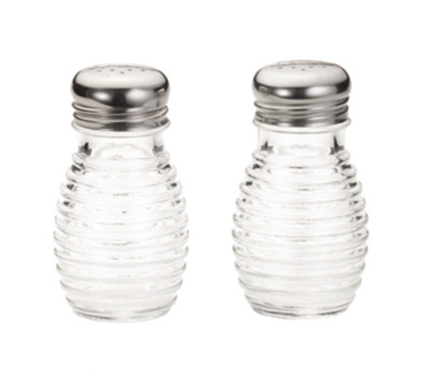 BH2 Tablecraft 2 Oz. Beehive Collection Salt/Pepper Shaker w/ Stainless Steel Top