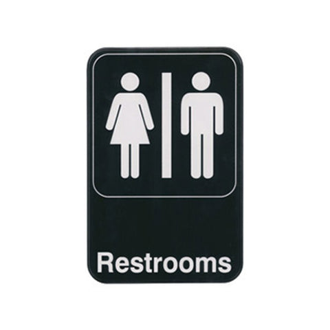 SGN-603 Winco 6" x 9" "Restrooms" Sign