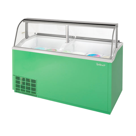 TIDC-70G-N Turbo Air 68" Green Cream Dipping Cabinet