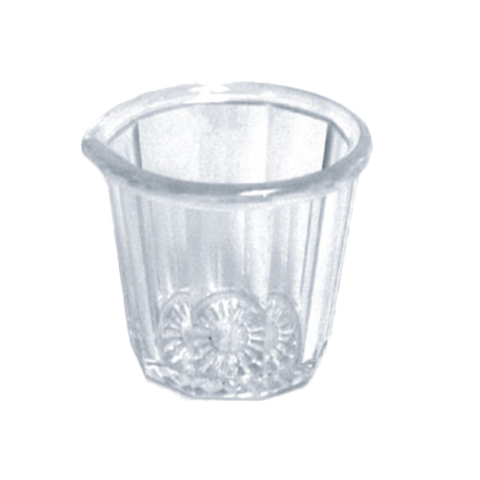 PLSP002D Thunder Group 2 Oz. Fluted Acrylic Syrup Cup