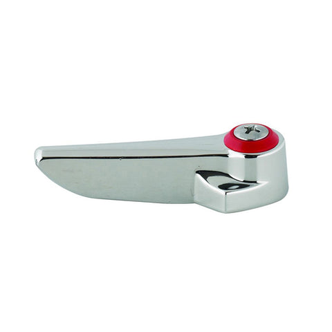 001637-45 T&S Brass 2-3/16" Chrome Plated Lever Handle w/ Red Index and Screw